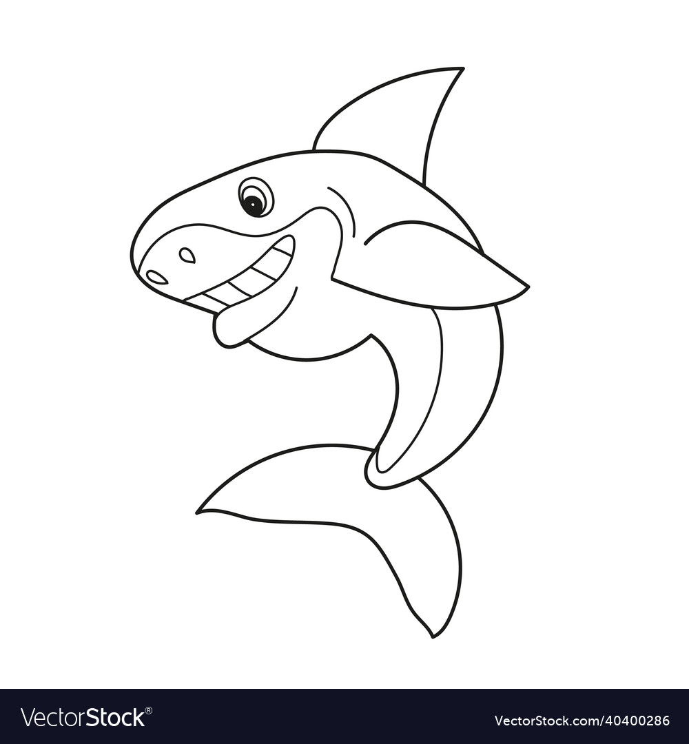 Simple coloring page black and white cartoon Vector Image