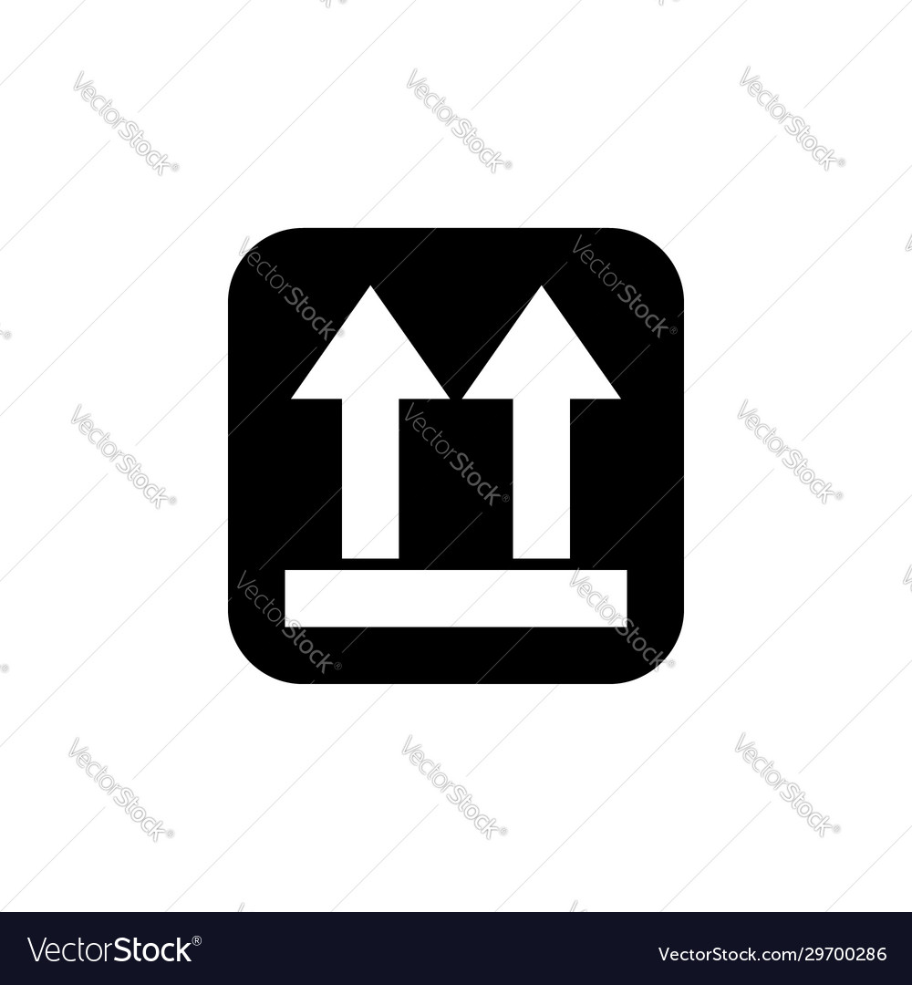 Stack up symbol for package sign Royalty Free Vector Image