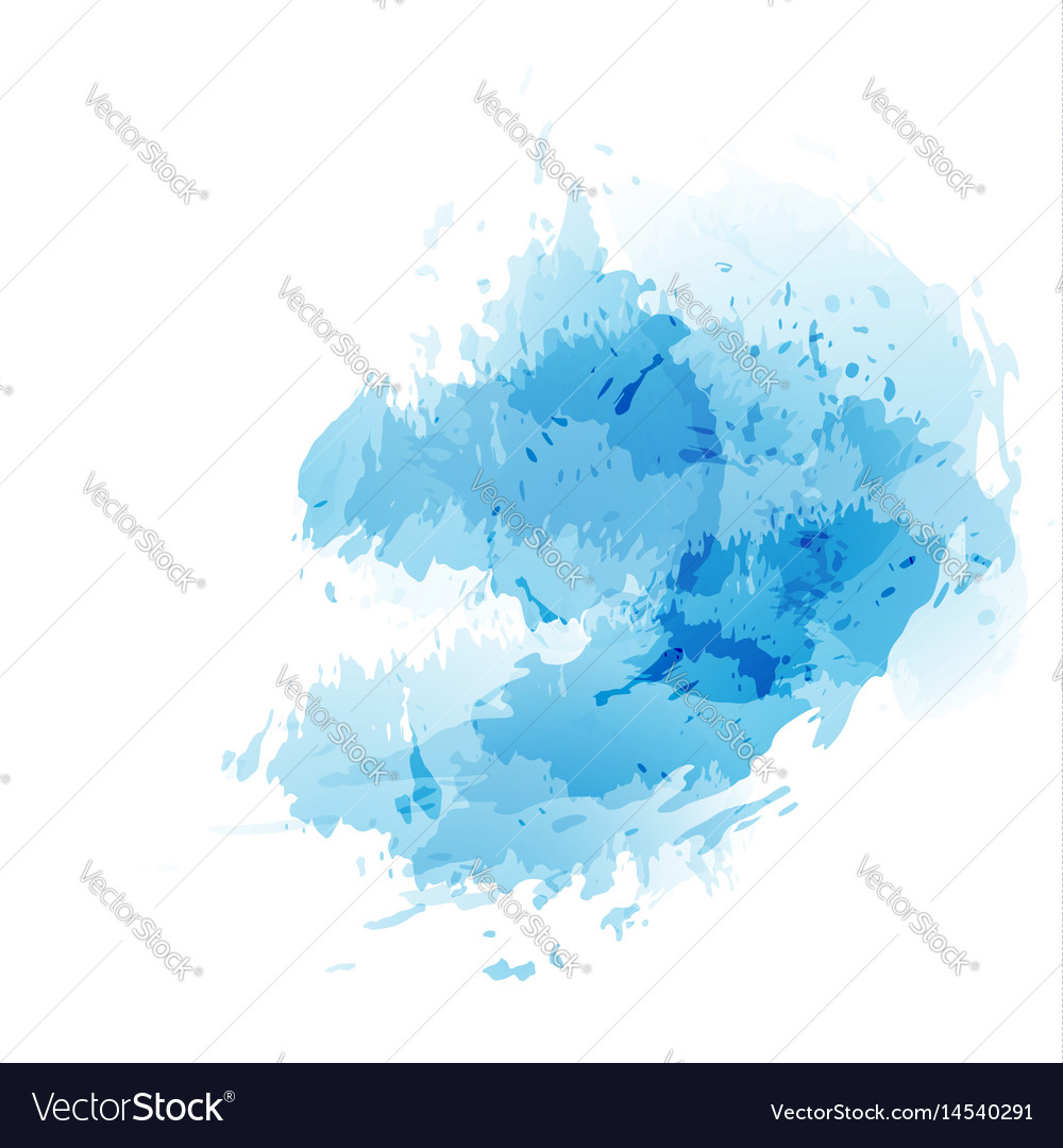 Blue Abstract Splatter Watercolor Background Vector Image Blue Abstract Splatter Watercolor Background Vector Image