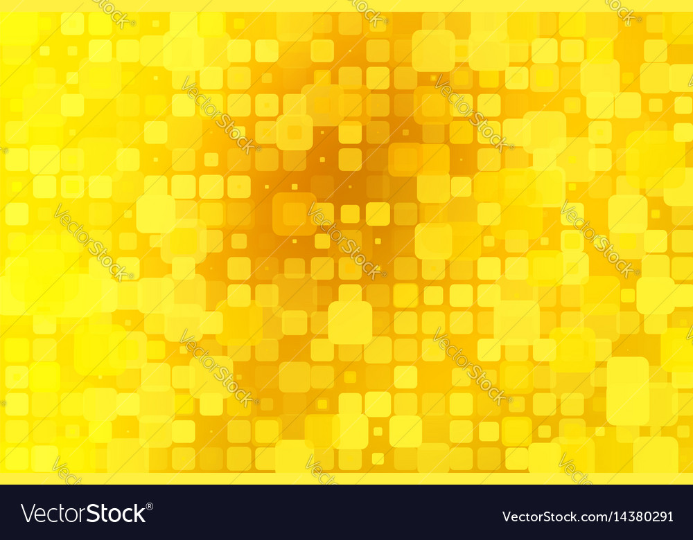 Bright Golden Yellow Glowing Various Tiles Vector Image