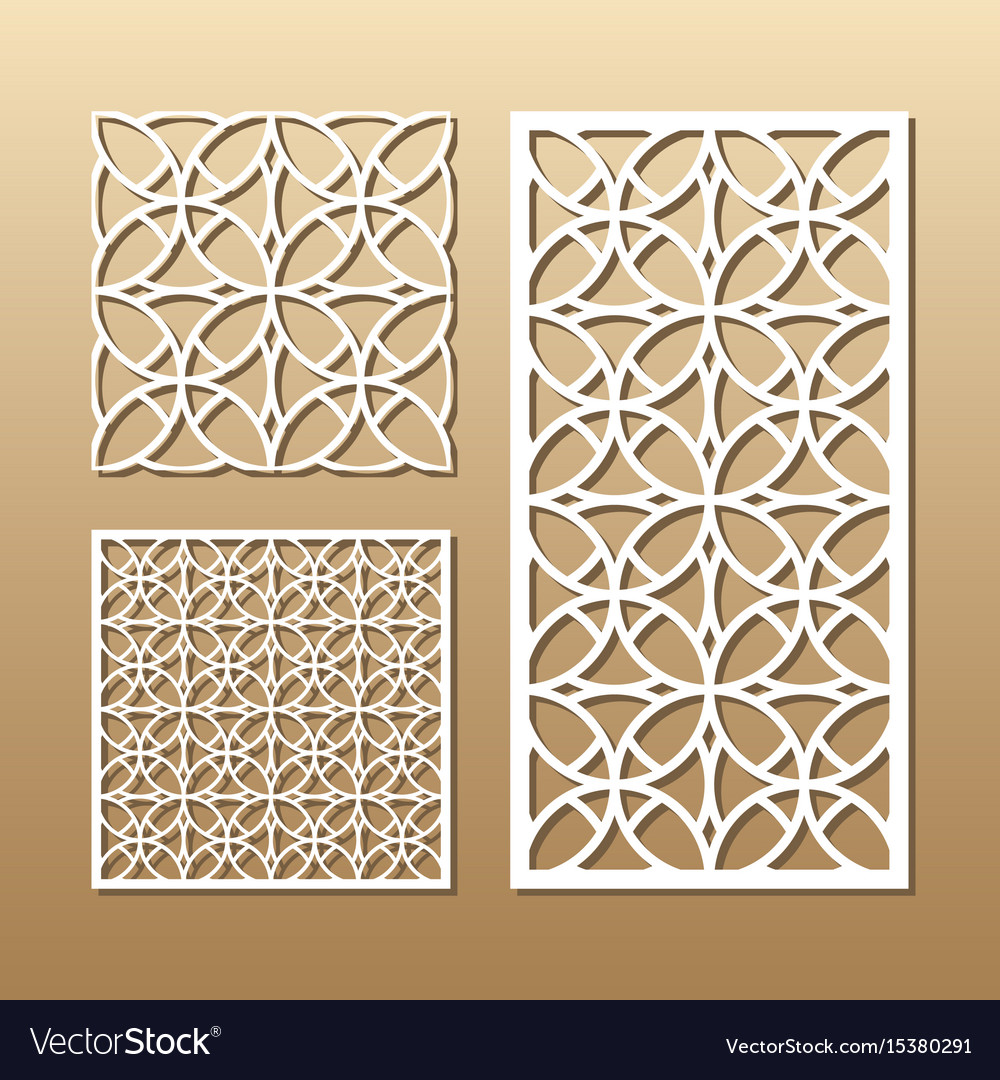 Geometric laser cutting Royalty Free Vector Image