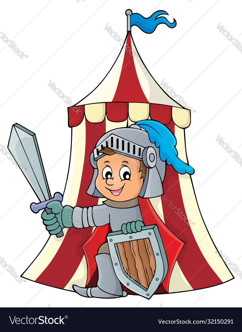 Knight tent theme image 1 Royalty Free Vector Image