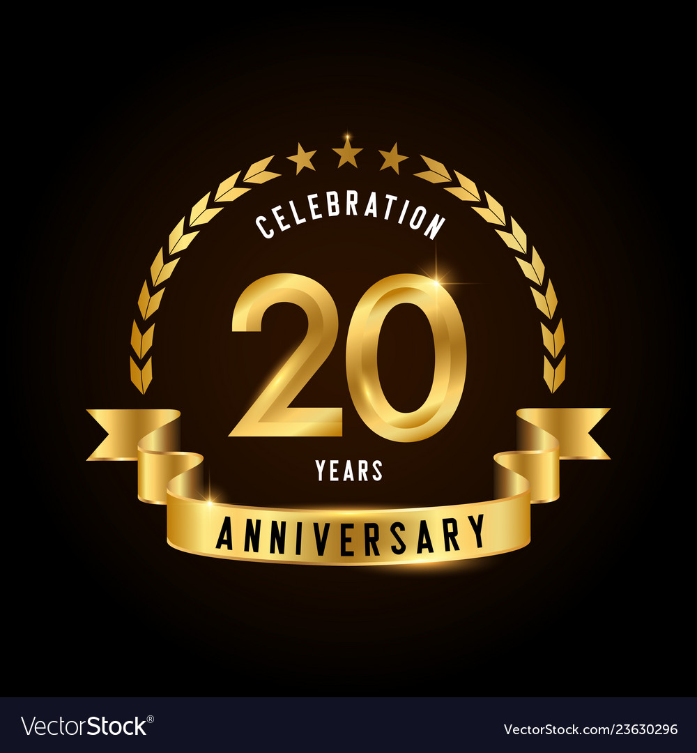 20-years-anniversary-celebration-logotype-golden-vector-image