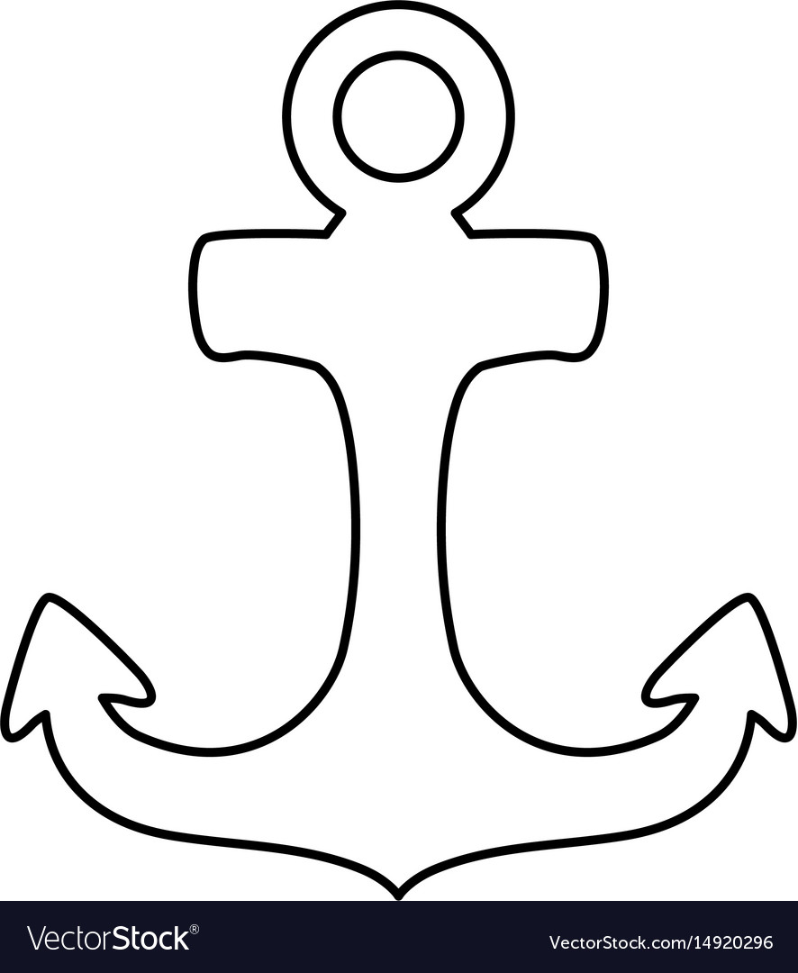 Anchor nautical object Royalty Free Vector Image