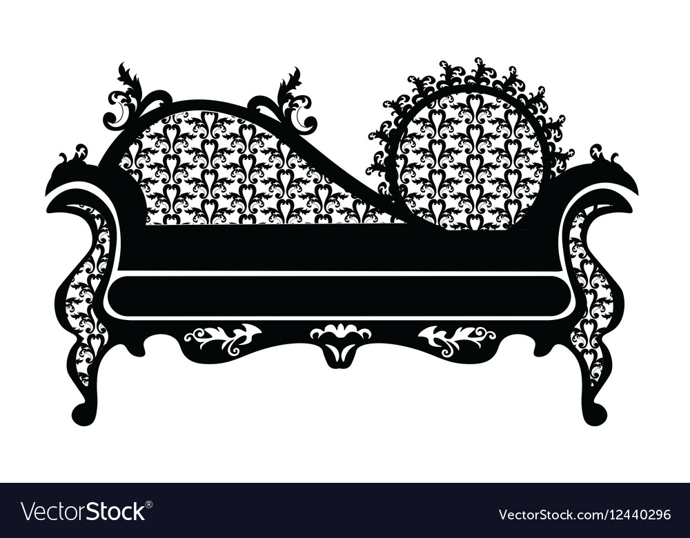 Baroque Style Sofa Round Shape Royalty Free Vector Image Baroque Style Sofa Round Shape Vector Image