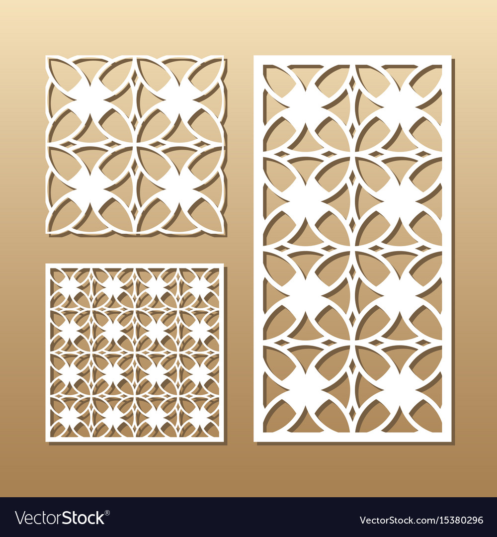 Geometric laser cutting Royalty Free Vector Image