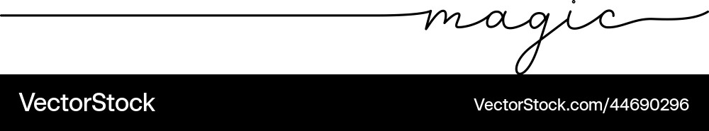 Magic word - continuous one line Royalty Free Vector Image