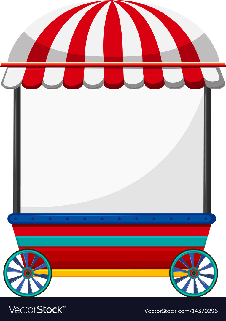 Mobile shop with red roof Royalty Free Vector Image