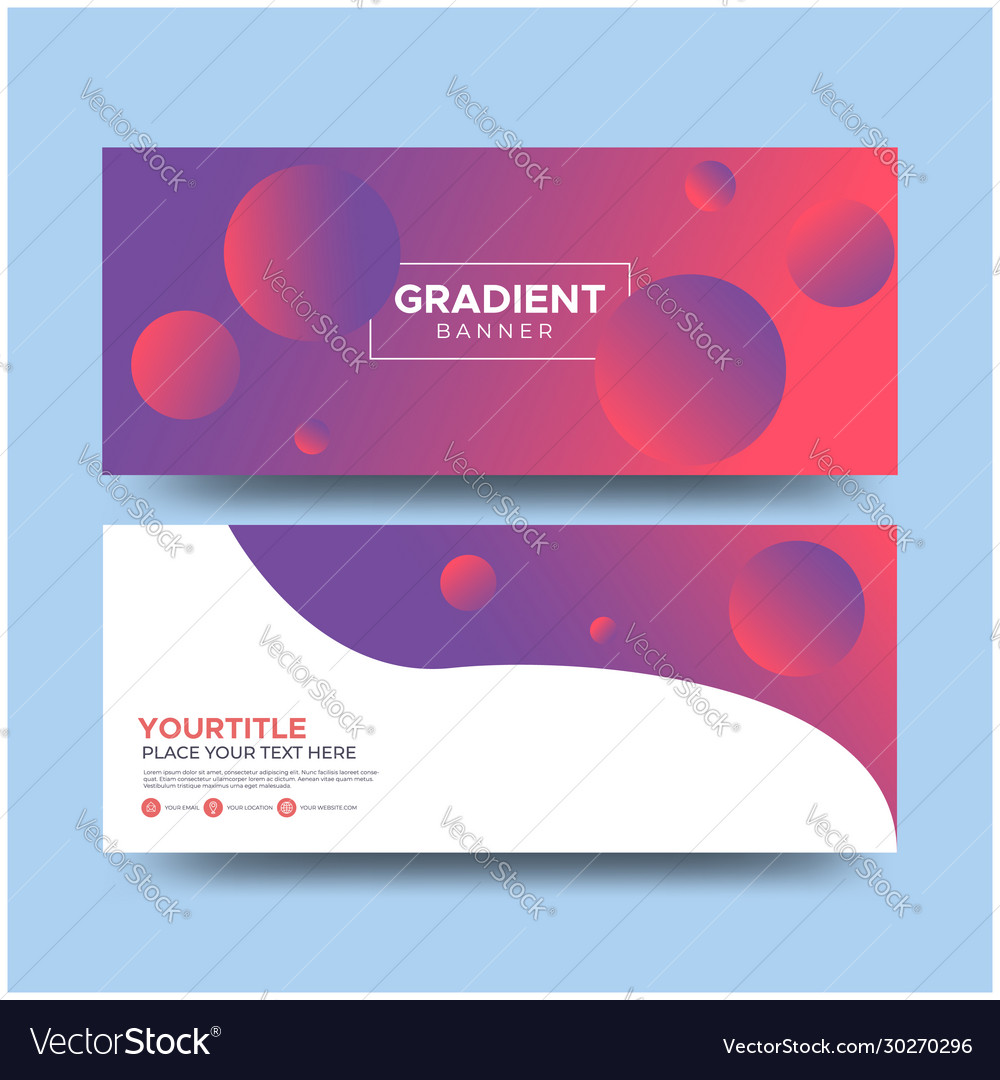 Modern gradient banner template Royalty Free Vector Image