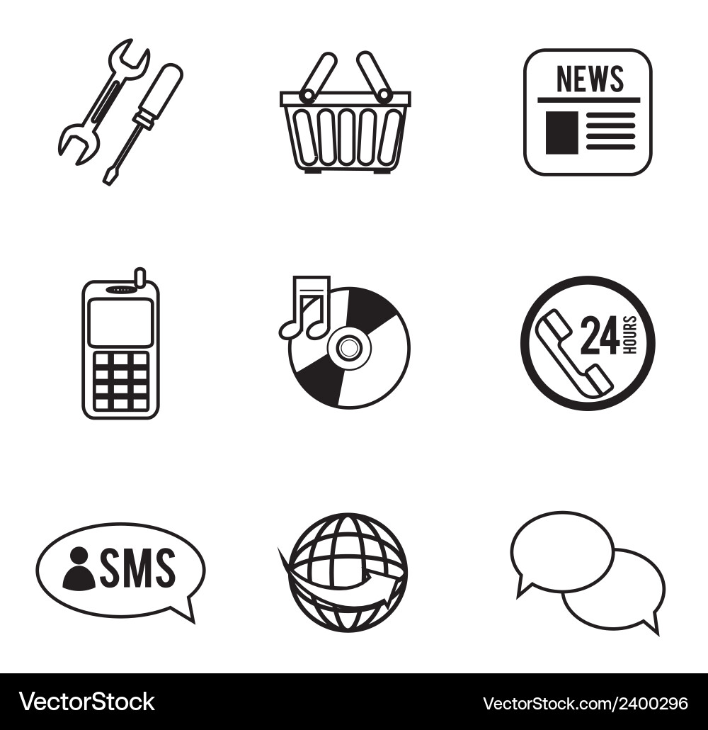 Variety icons over white background Royalty Free Vector