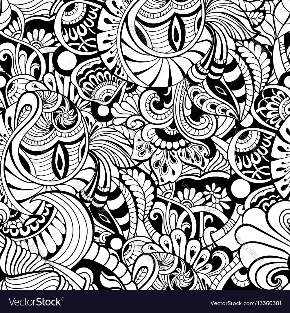 Black and white seamless pattern Royalty Free Vector Image