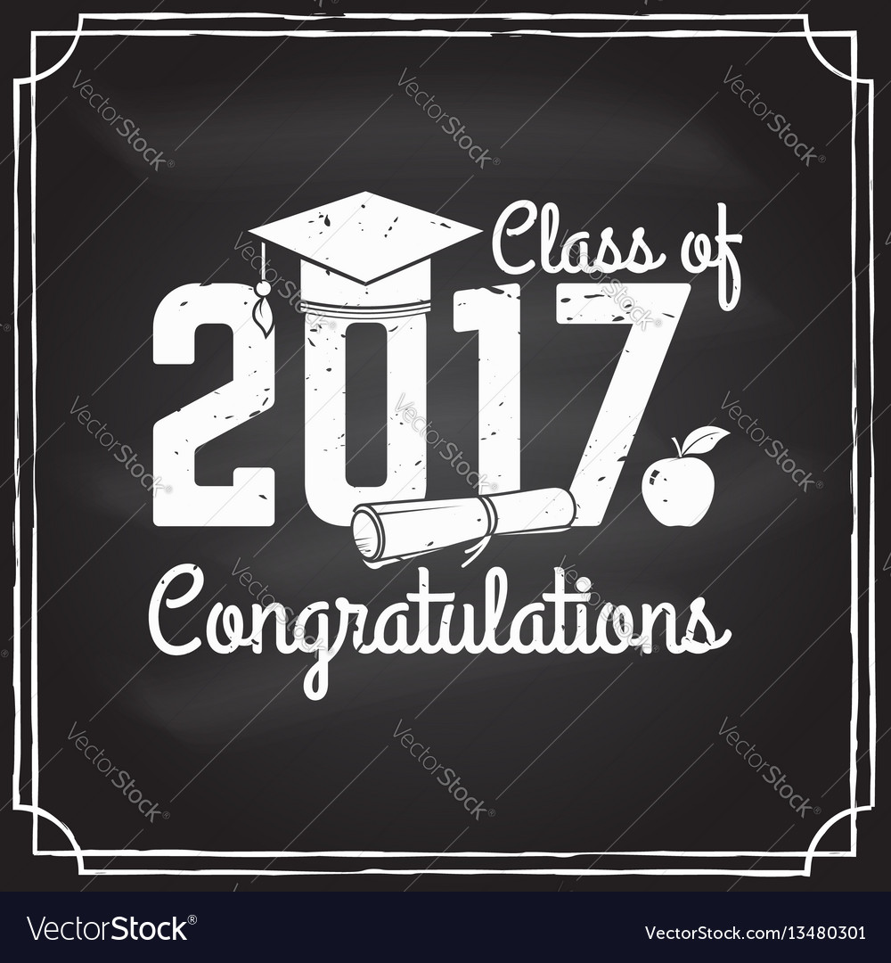 Congratulations graduates class of 2017 Royalty Free Vector