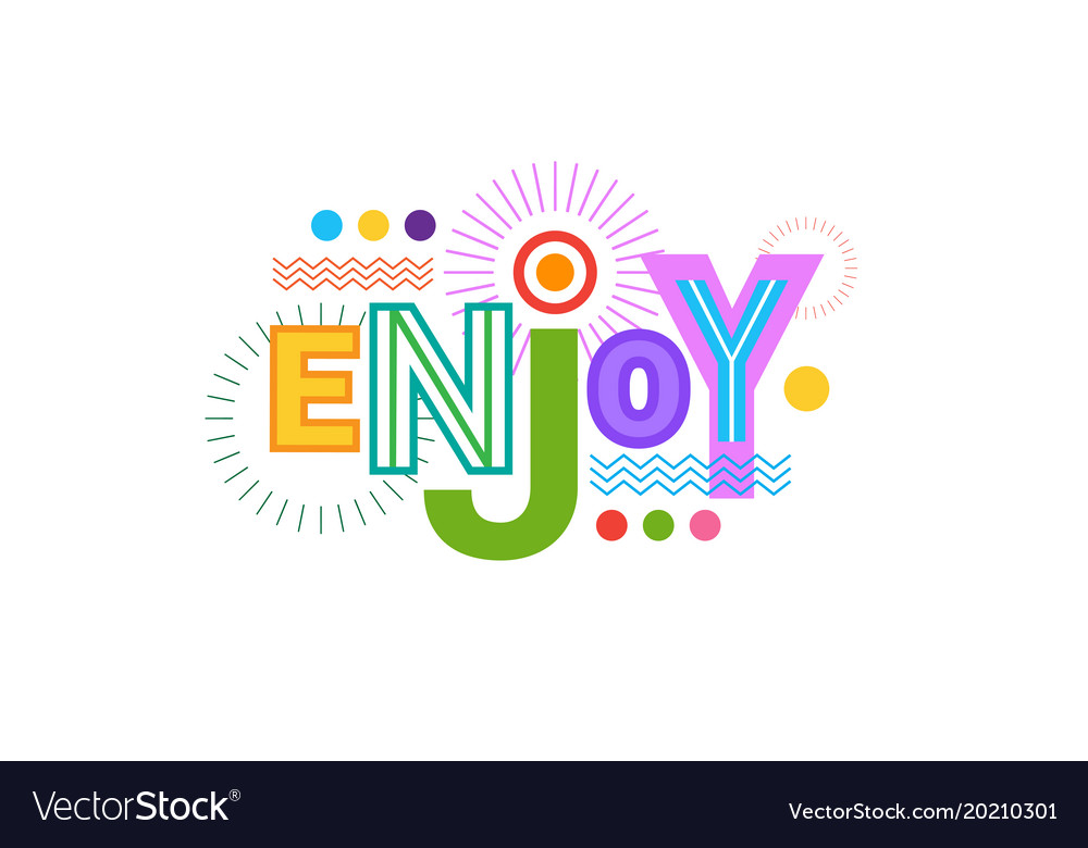 Enjoy Inspiration Web Banner Abstract Creative Vector Image