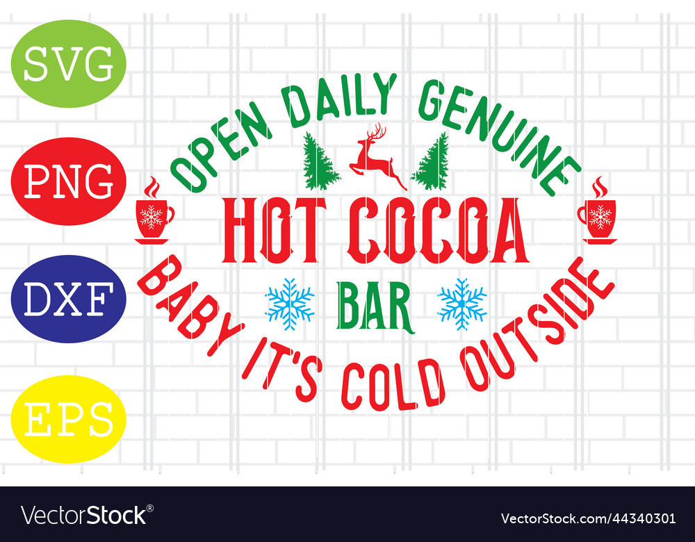 Hot cocoa bar Royalty Free Vector Image - VectorStock