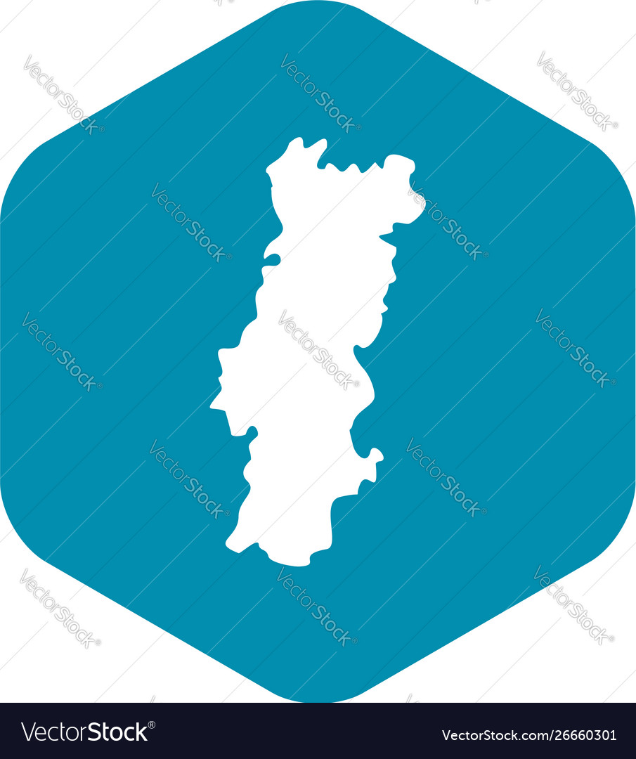 Map of portugal Royalty Free Vector Image - VectorStock