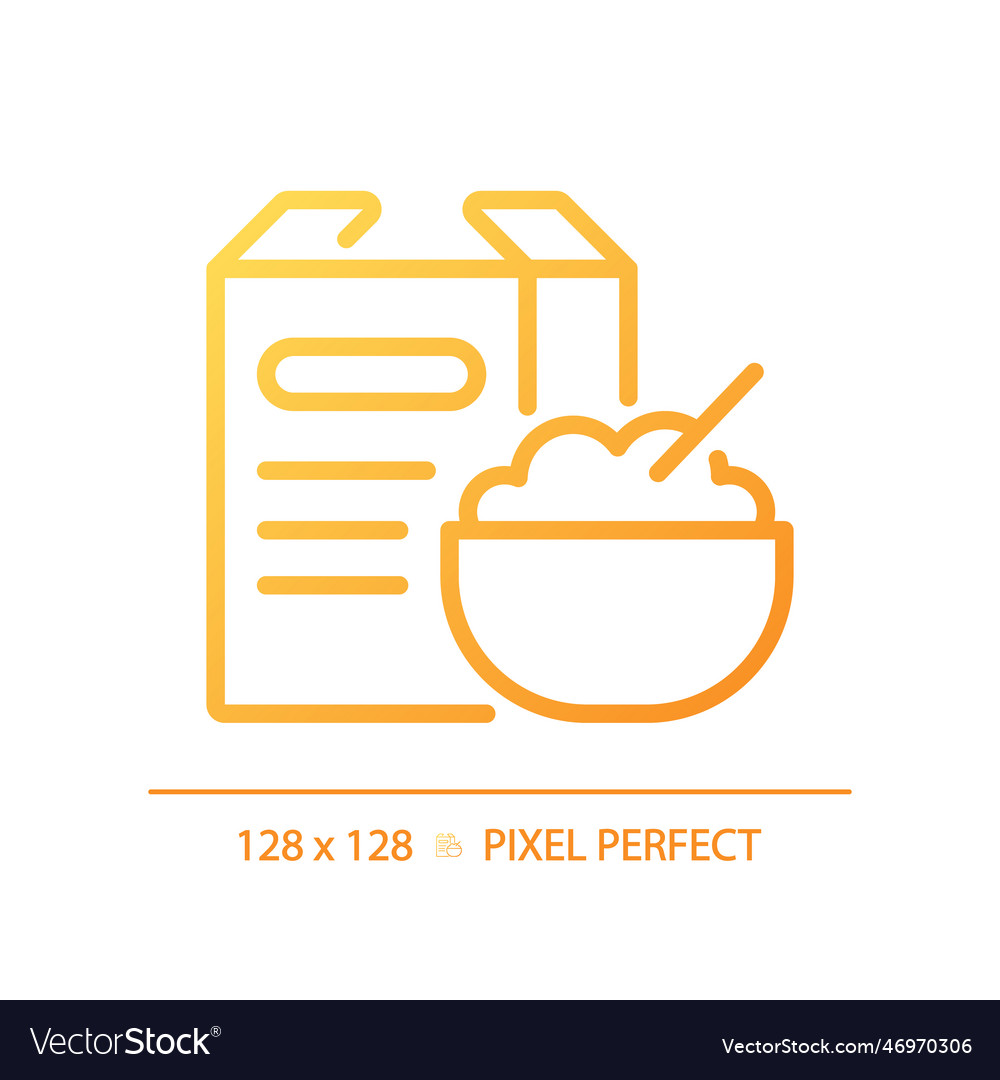 Cereals pixel perfect gradient linear icon