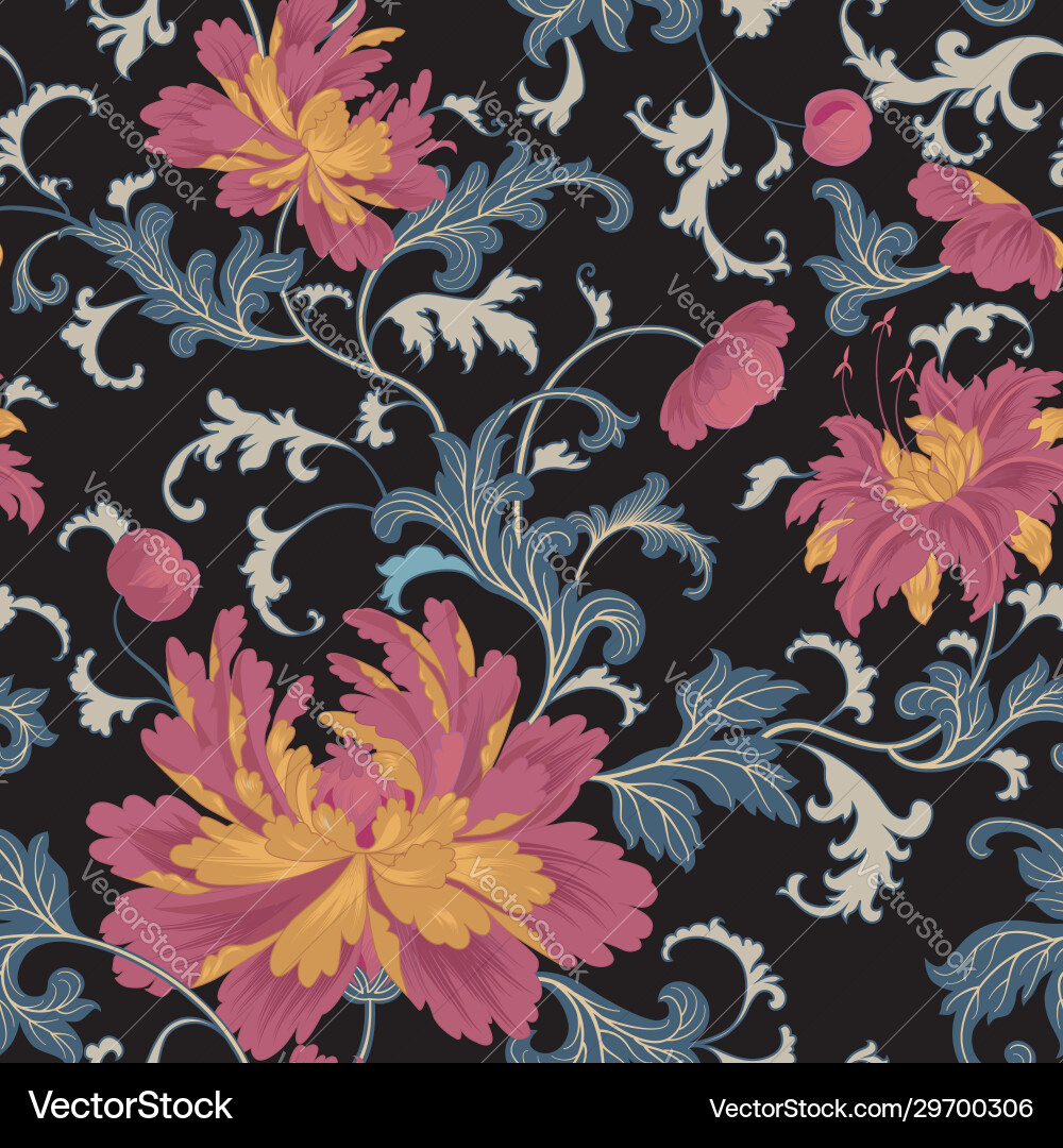 Floral pattern flower seamless background Vector Image