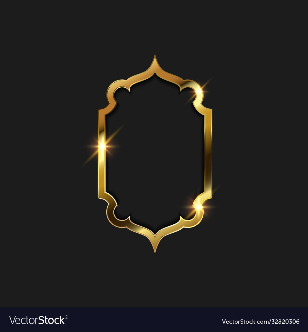 Gold frame design Royalty Free Vector Image - VectorStock