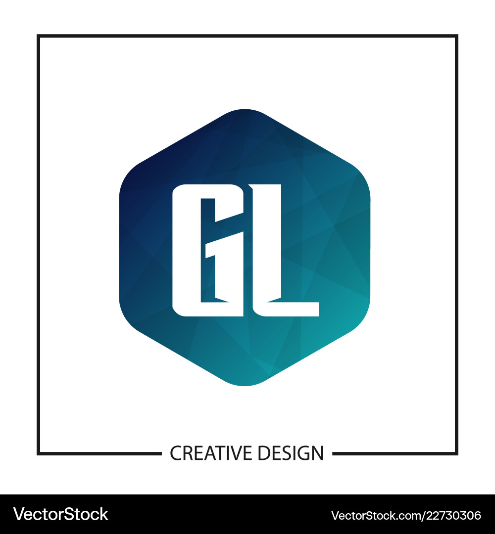 Initial letter gl logo template design Royalty Free Vector