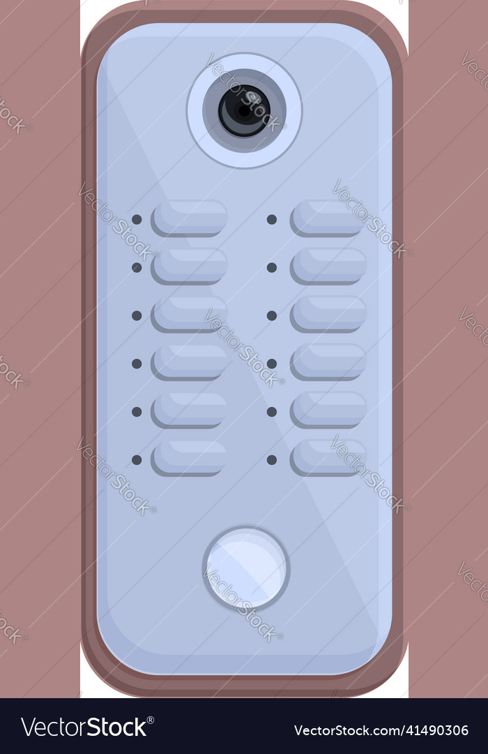 phone icon cartoon door system Royalty Free Vector