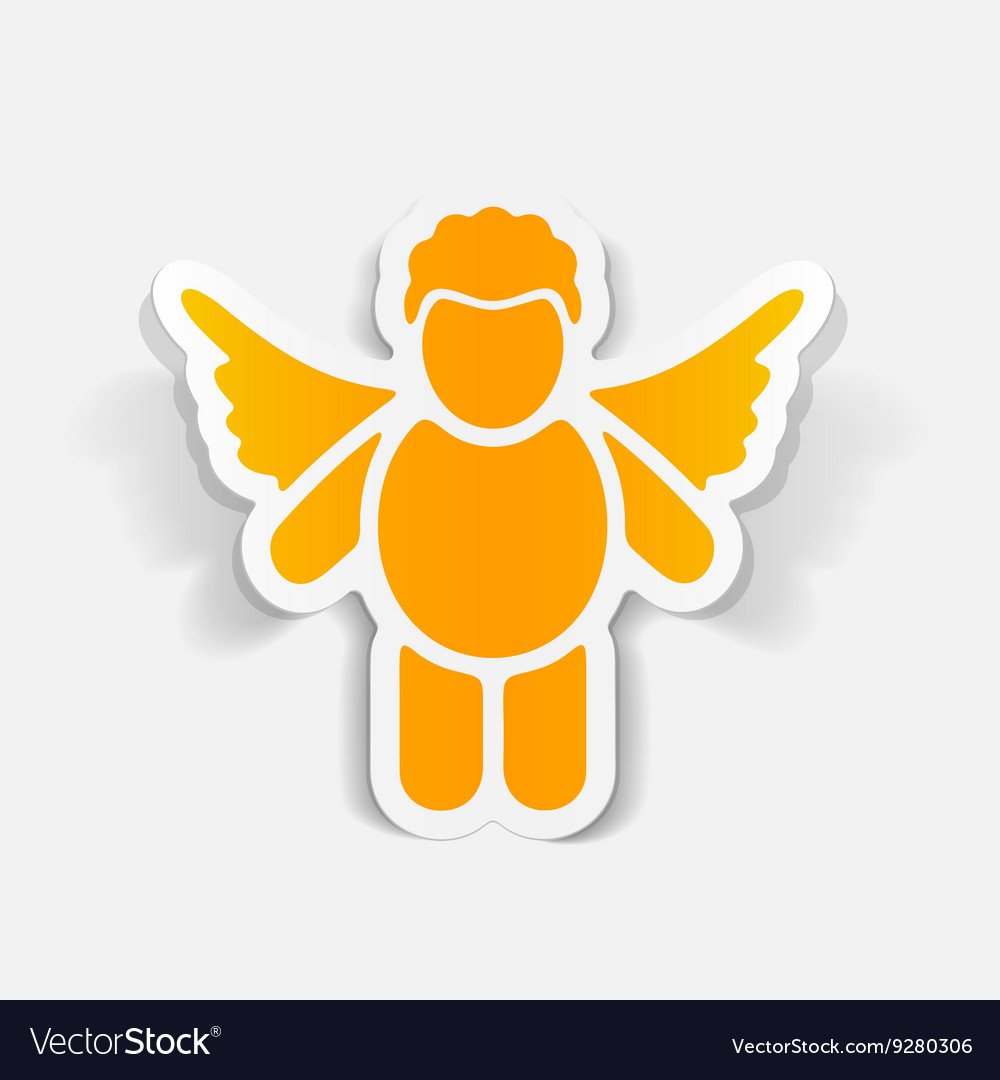 Realistic design element angel Royalty Free Vector Image