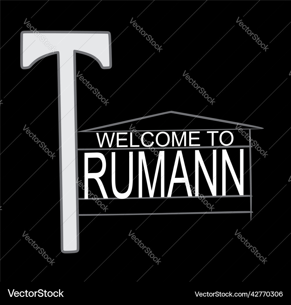 to trumann arkansas with black background Vector Image