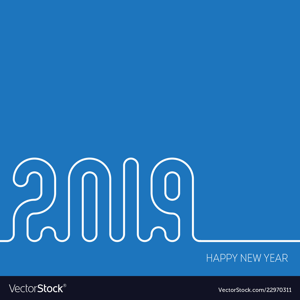 2019 happy new year the cover of the calendar Vector Image