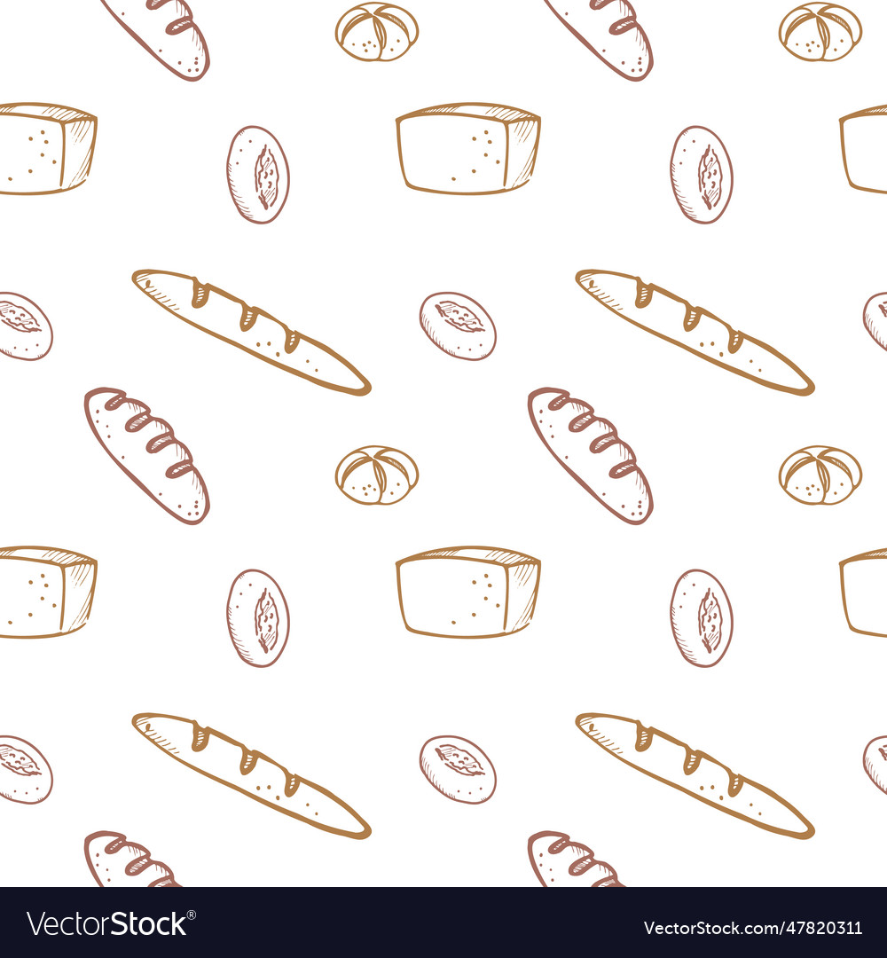 Bakery Products Seamless Pattern Royalty Free Vector Image