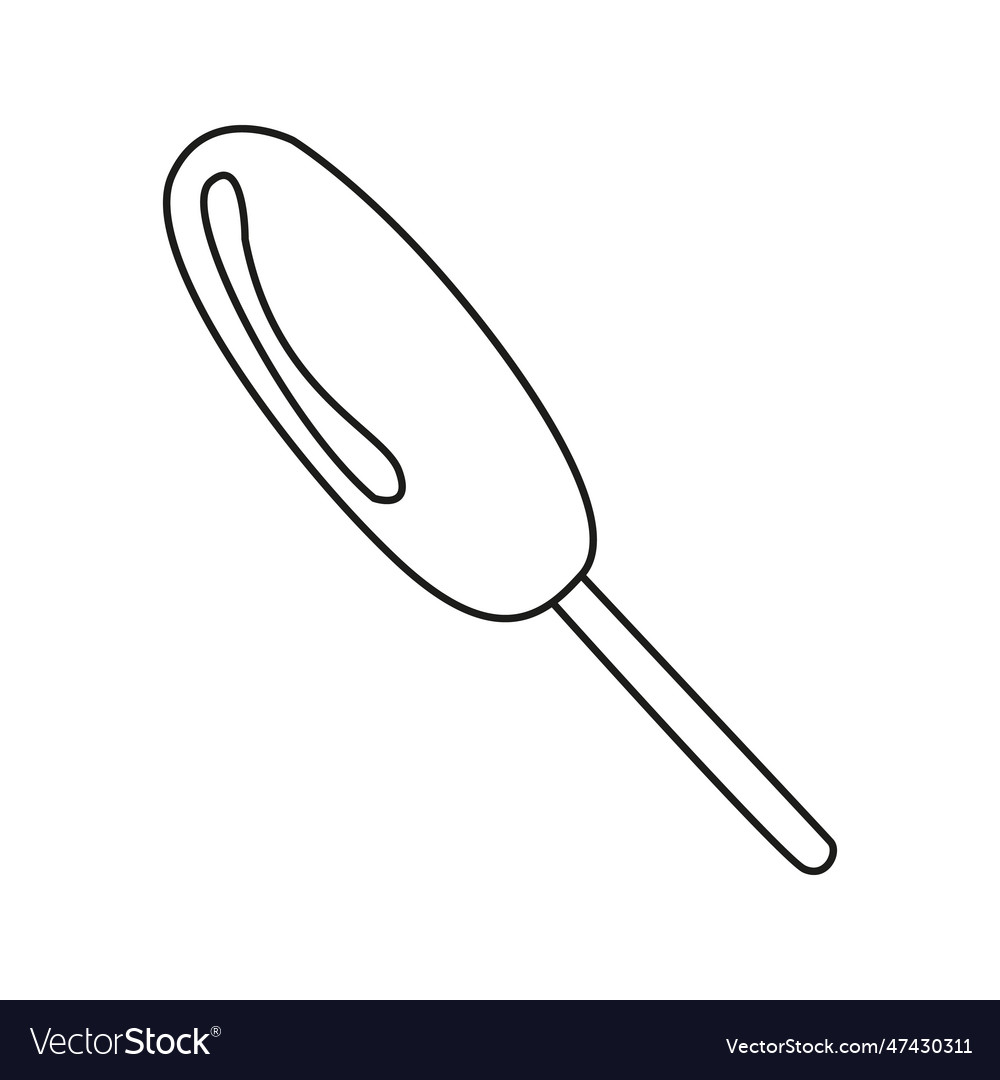 Corn dog in doodle style Royalty Free Vector Image