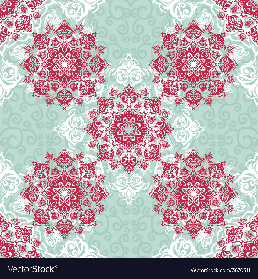 Seamless baroque damask luxury background Vector Image