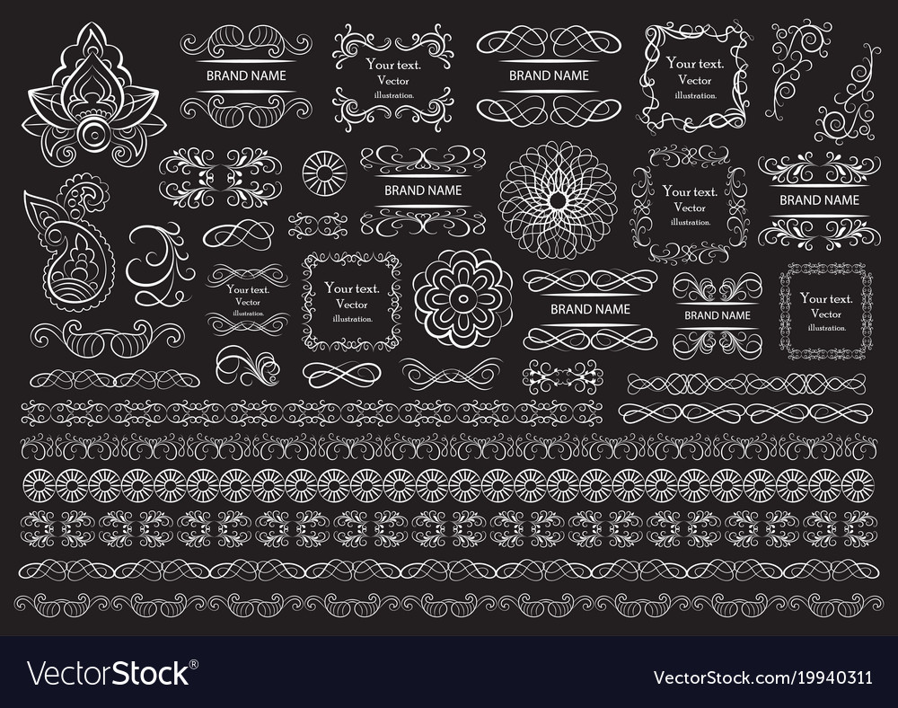 Set of graphic elements for design Royalty Free Vector Image