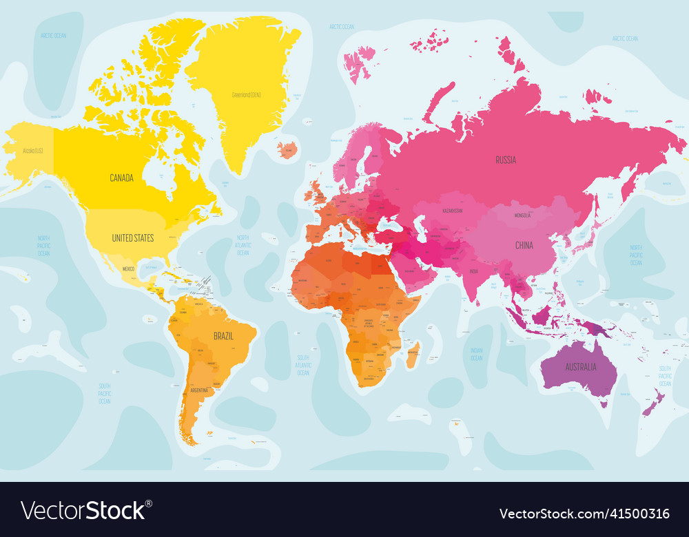 world map with names of sovereign countries vector images 57