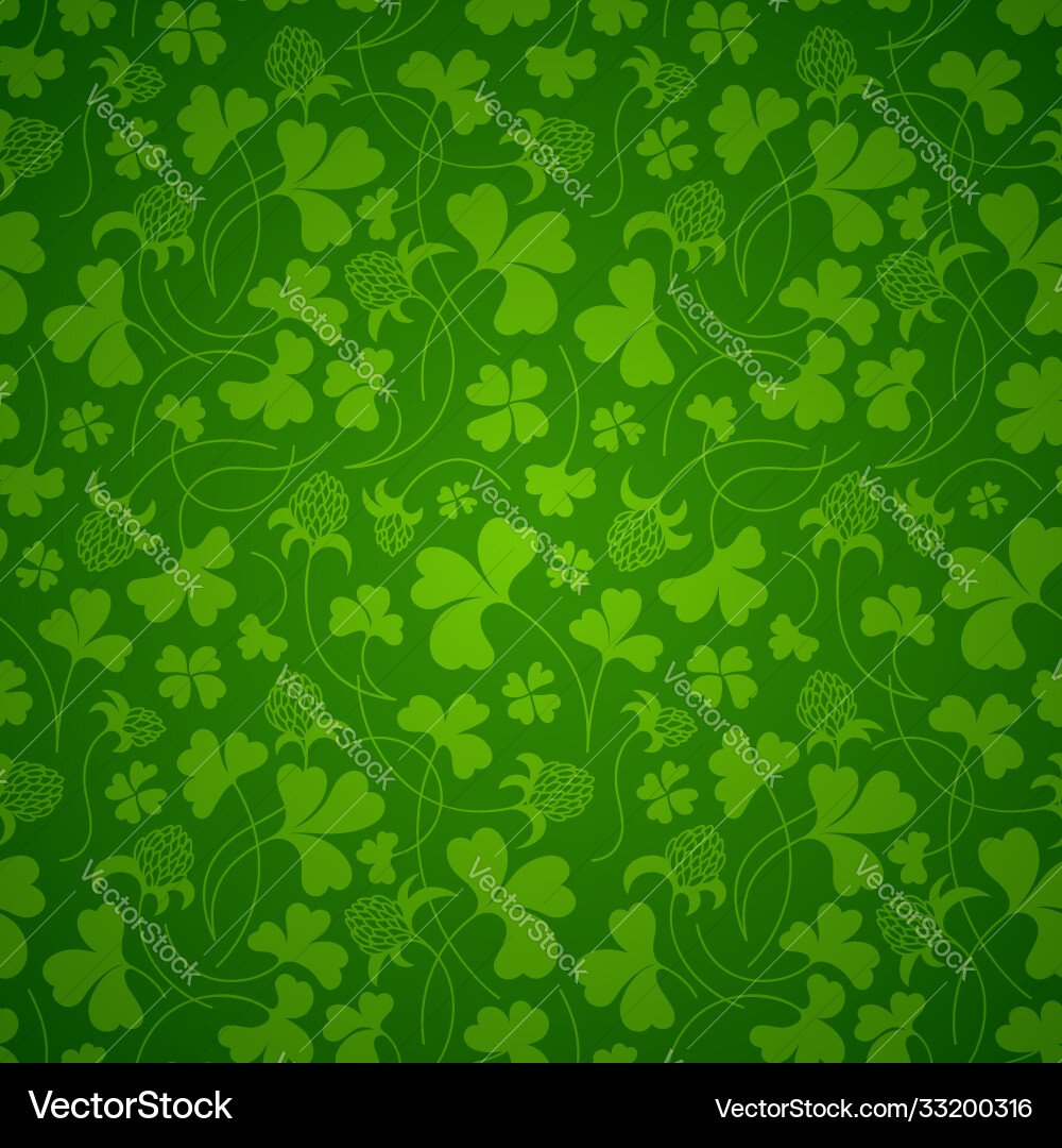 Seamless pattern - saint patricks day clover Vector Image
