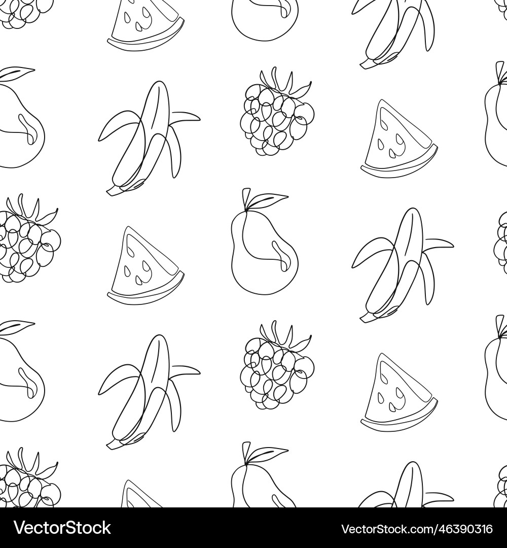 Tropical fruit seamless pattern Royalty Free Vector Image