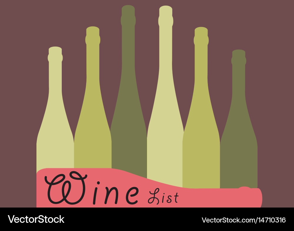 Wine list design Royalty Free Vector Image - VectorStock