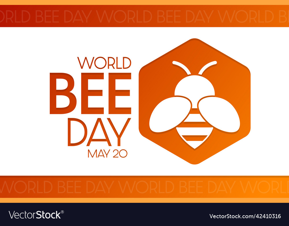 World bee day may 20 Royalty Free Vector Image