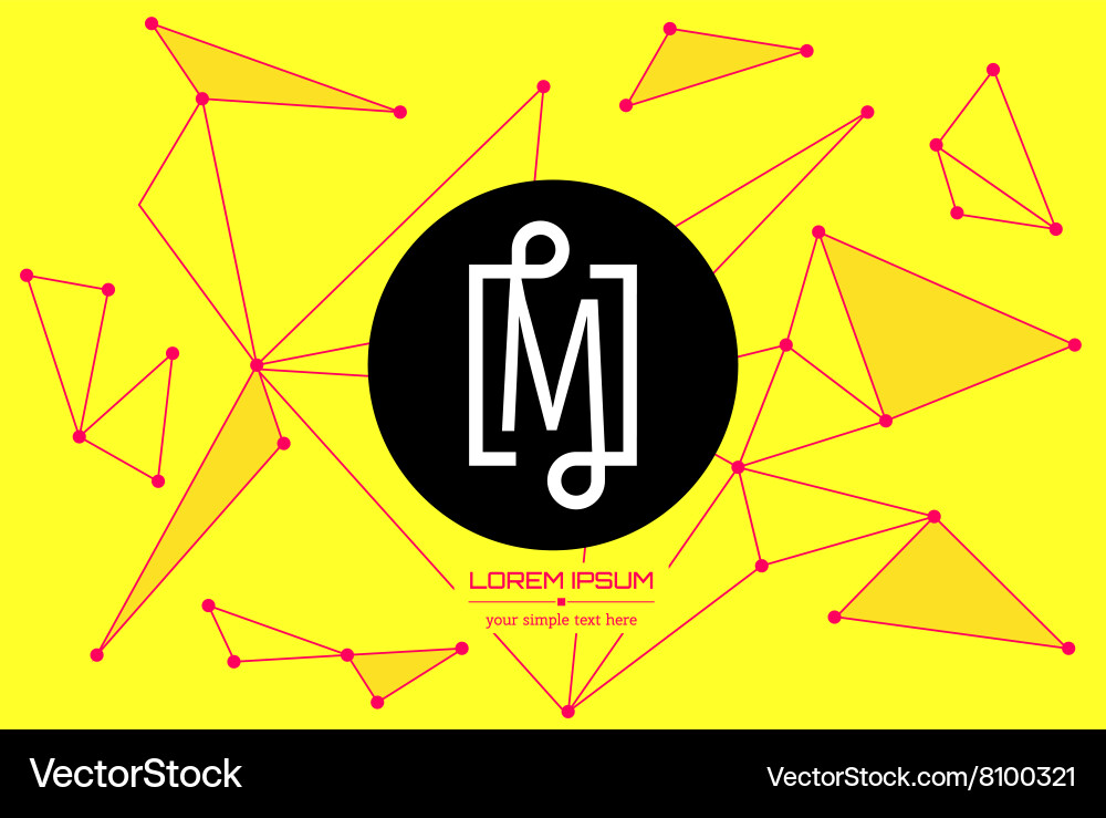 Abstract concept creative letter Royalty Free Vector Image