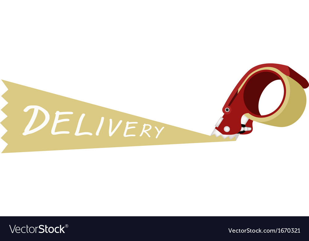 adhesive-tape-dispenser-with-a-word-delivery-vector-image