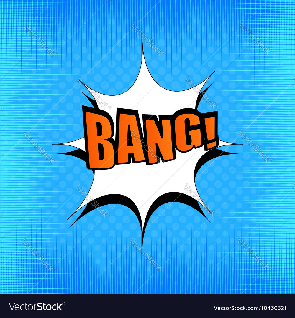 Bang Comic Bubble Wording Royalty Free Vector Image