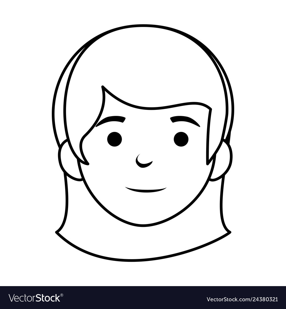 Beautiful little girl head character Royalty Free Vector