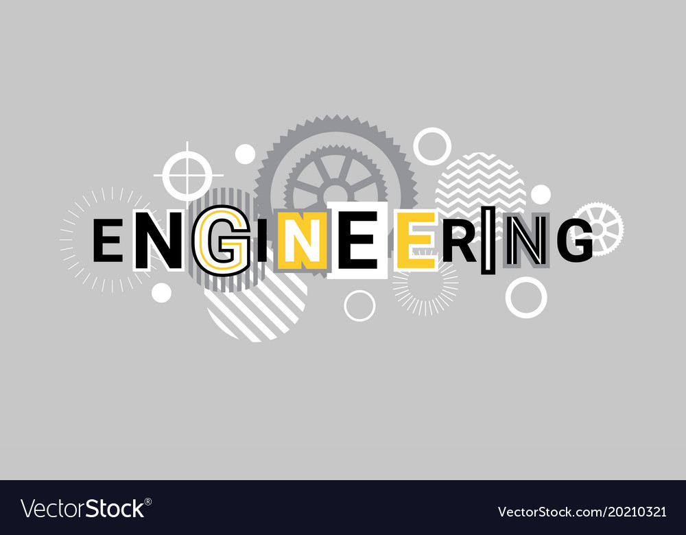 Engineering Industry Technology Web Banner Vector Image