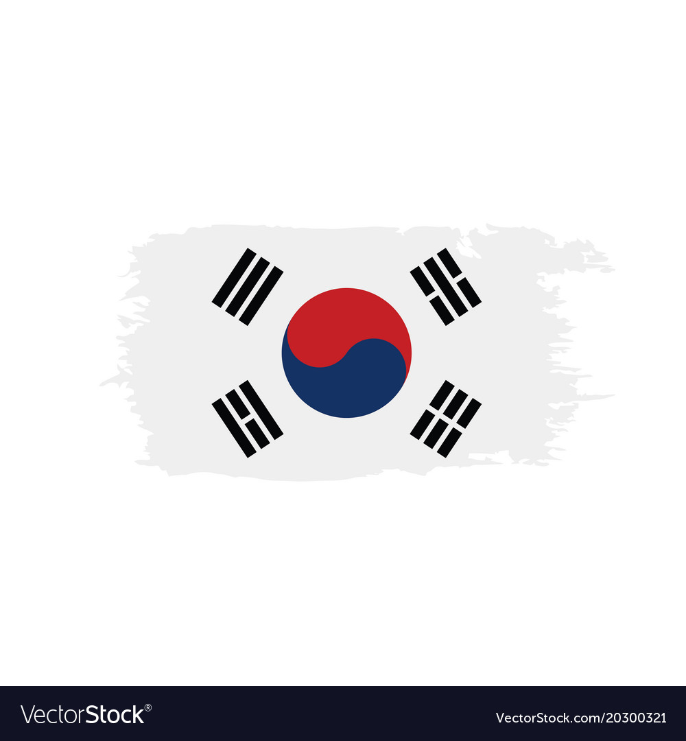 South korean flag Royalty Free Vector Image - VectorStock