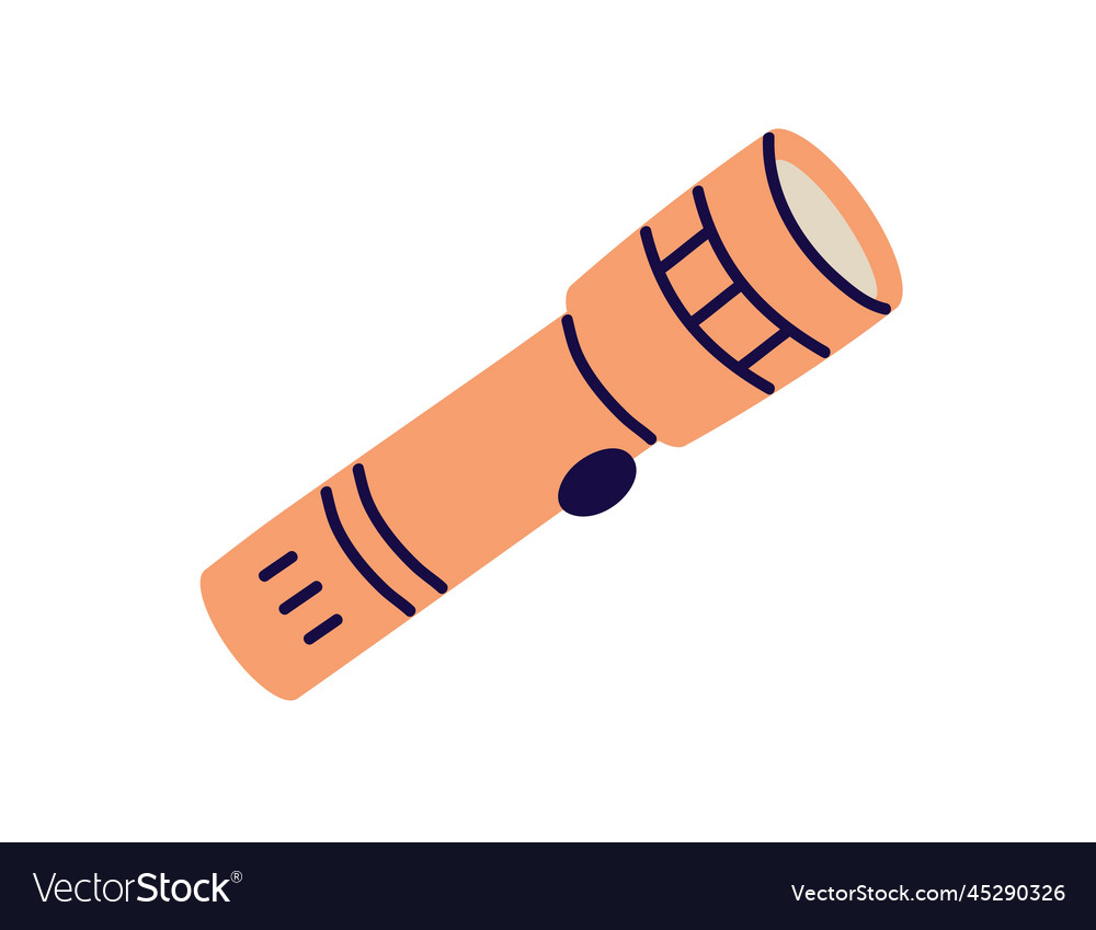 Electric flashlight flash torch light with led Vector Image