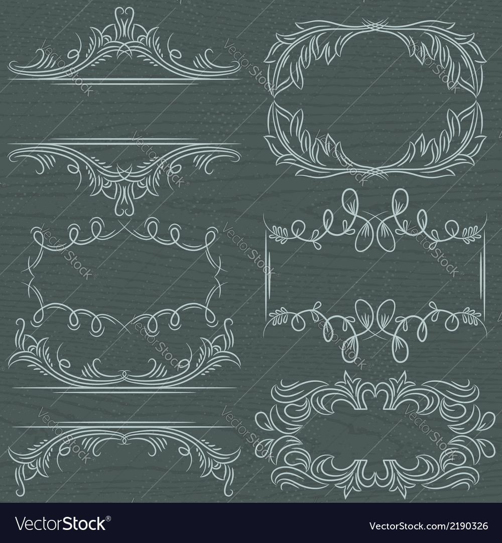 Floral decorative borders ornamental rules divider