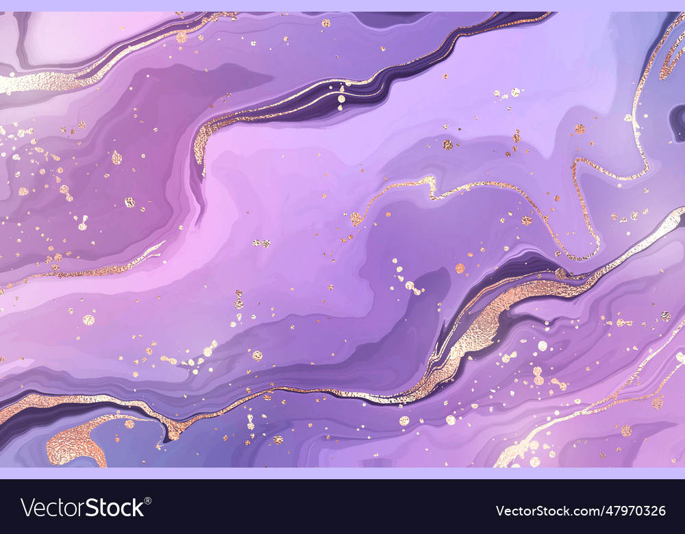 Gradient rose violet liquid marble or watercolor Vector Image