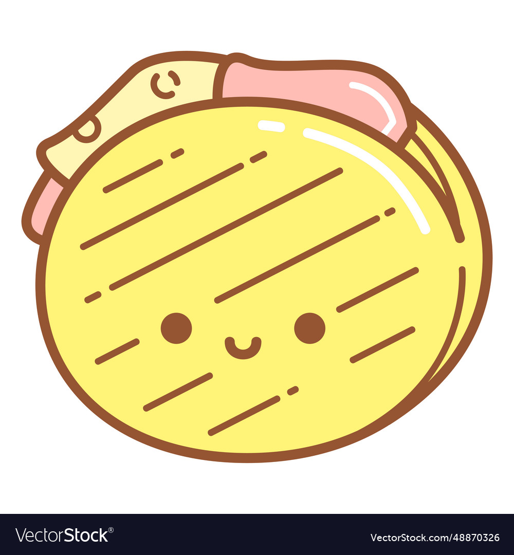 Grilled sandwich cartoon Royalty Free Vector Image