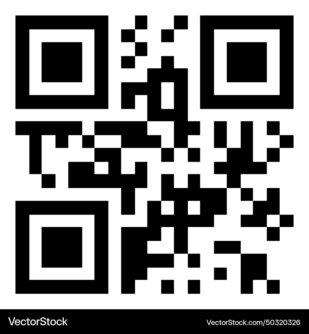 Qr code flat icon isolated on white background Vector Image