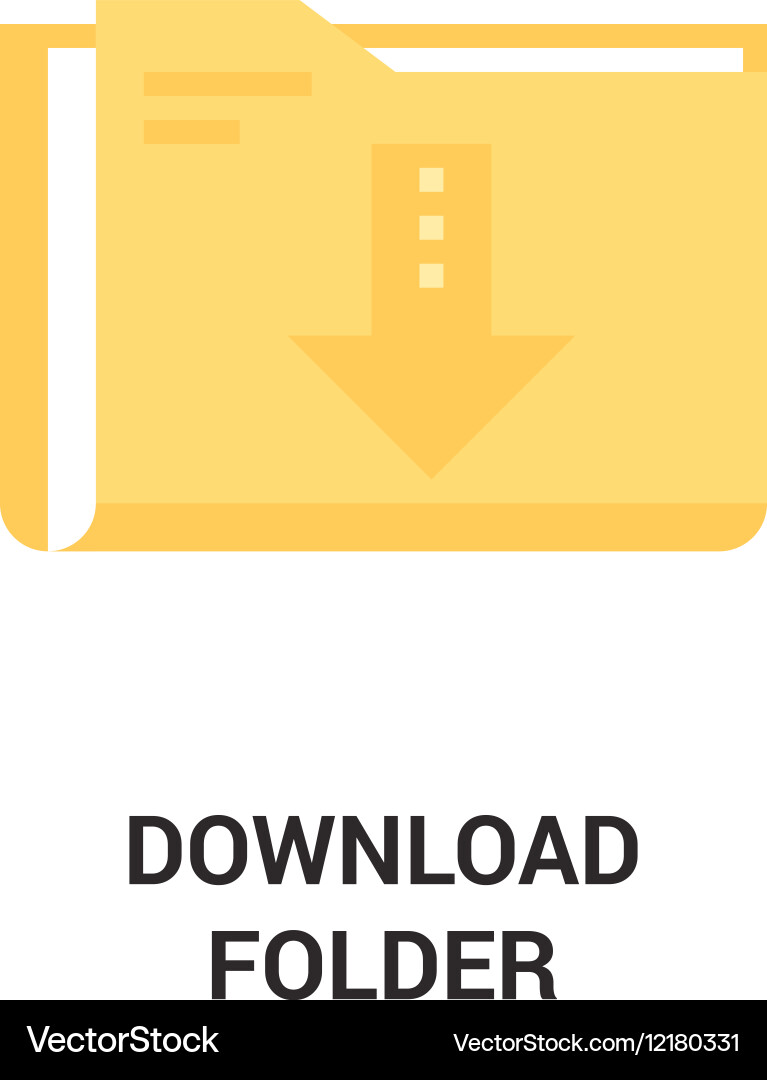 Download folder icon Royalty Free Vector Image