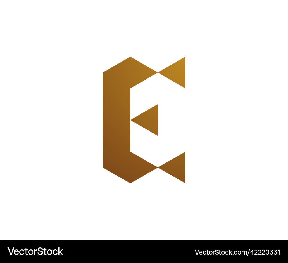 E letter logo design Royalty Free Vector Image