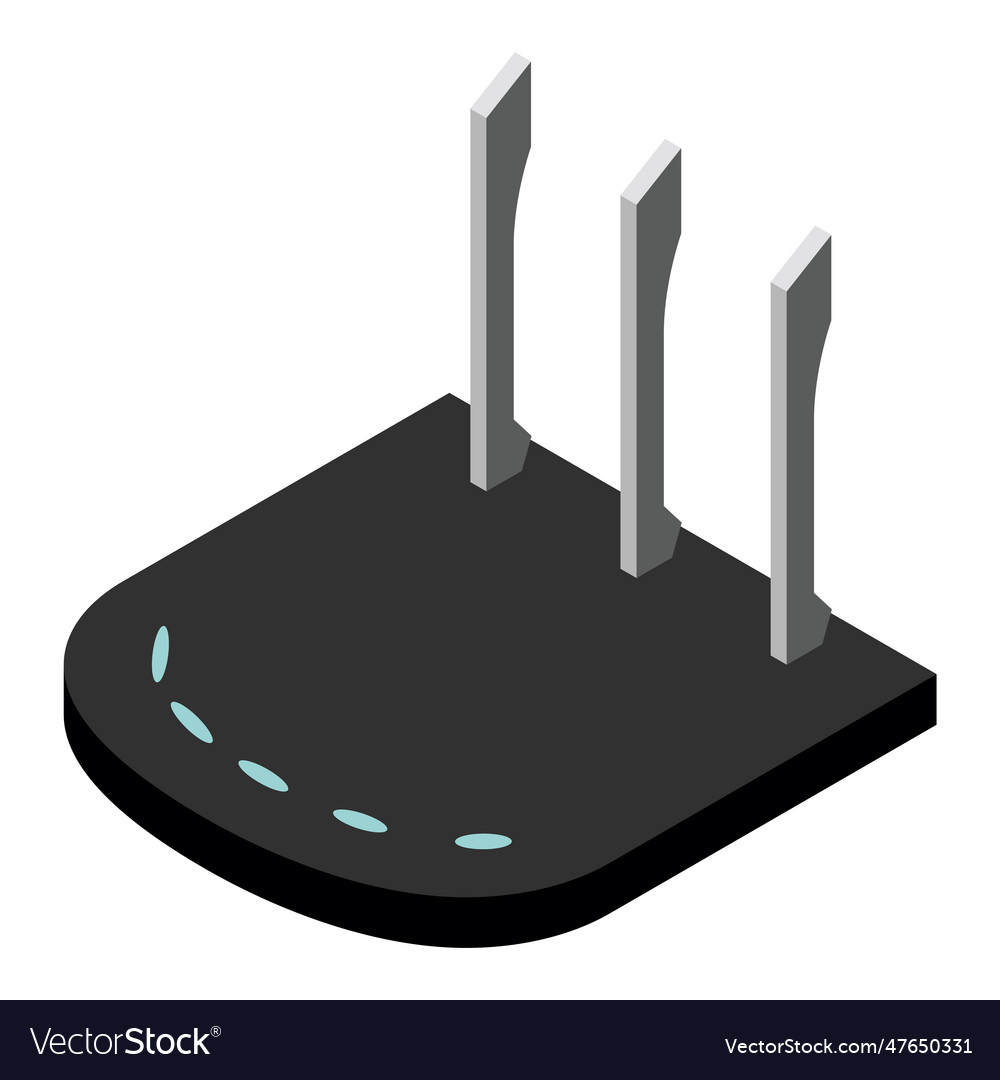 Router isometric icon wifi